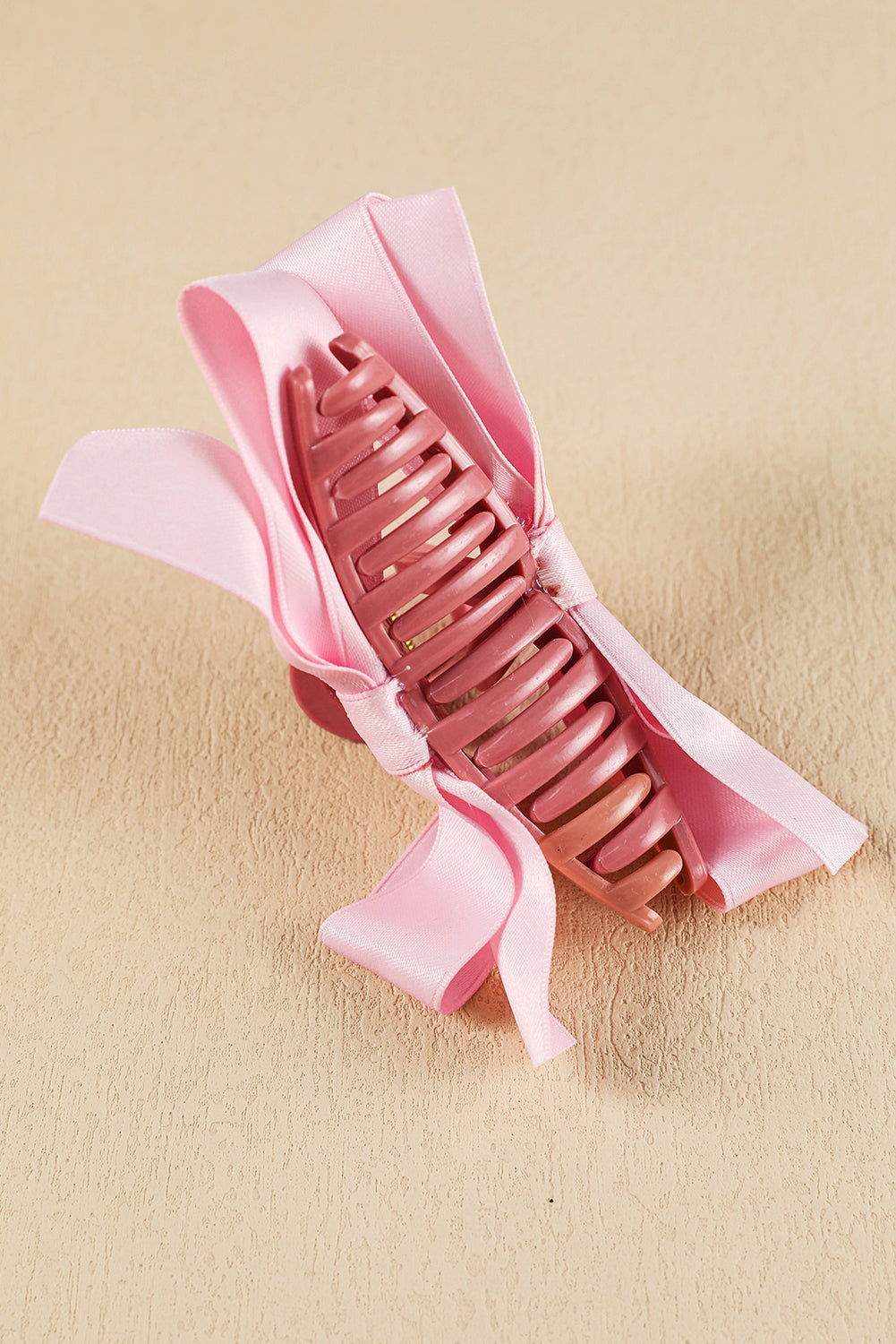 Large black bow decor hair claw clip for elegant hairstyles