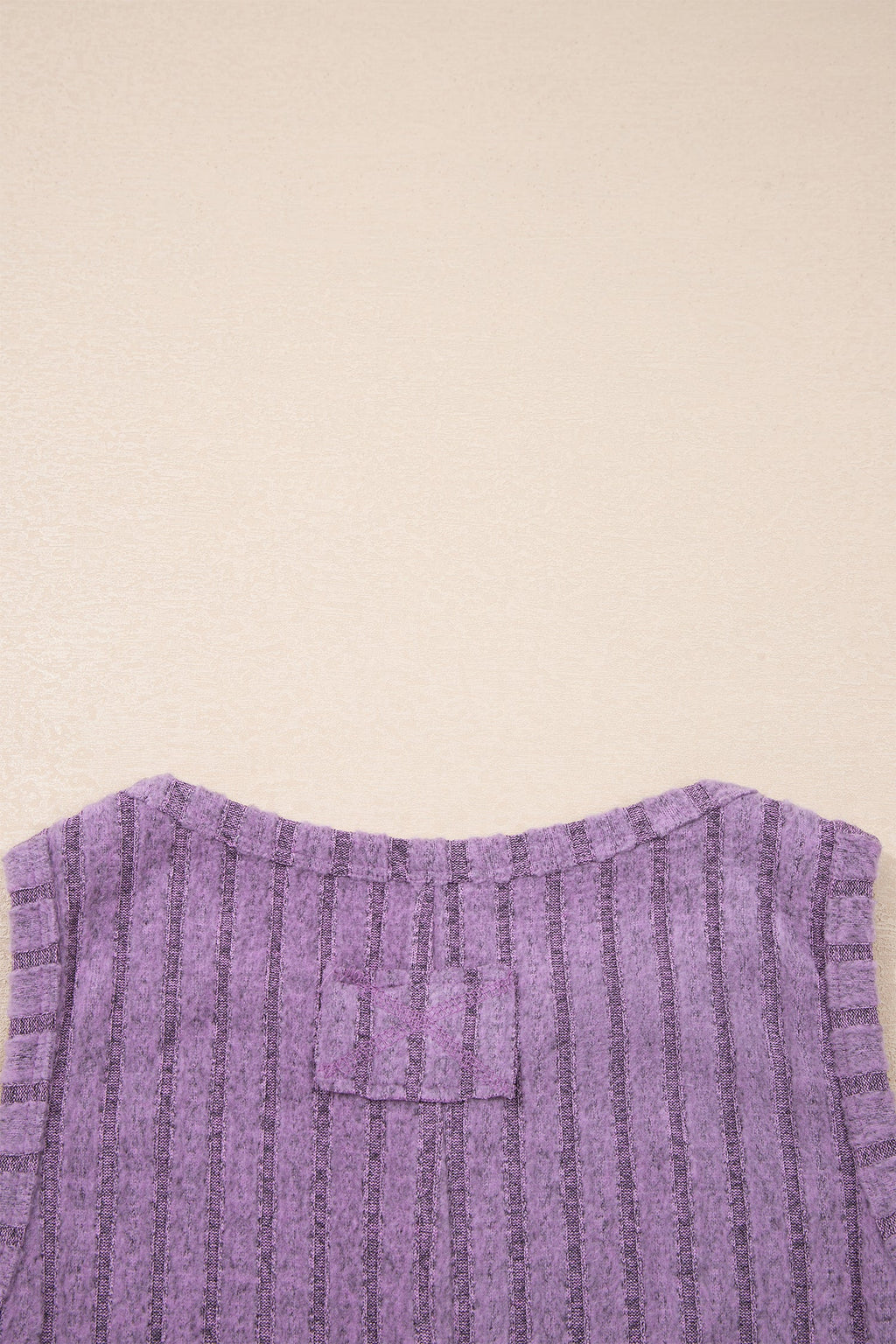 Beau Blue slim ribbed mineral wash tank top on white background