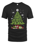 Star Wars May The Force Be With You Christmas tree graphic unisex black t-shirt
