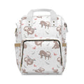 Stylish multifunctional diaper backpack with camouflage pattern and multiple compartments for baby essentials
