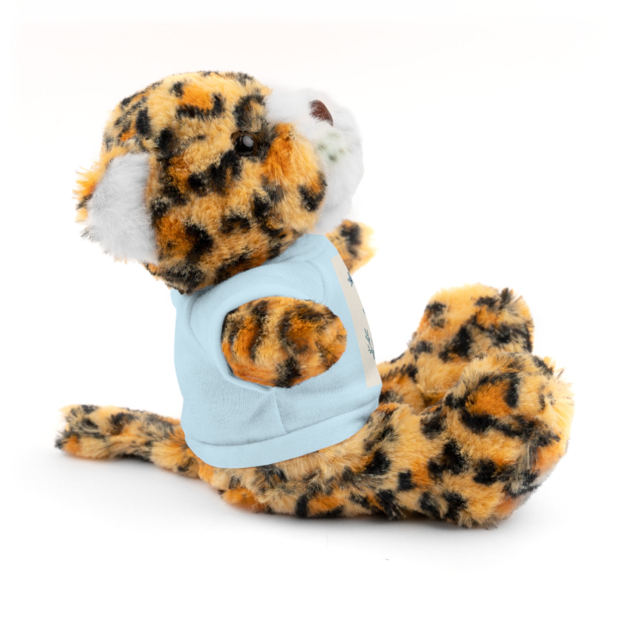 Cuddly Stuffed Bear with Tee - Cute Gift for Kids, Nursery Decor, Birthday Surprise, Ocean Theme, Plush Toy
