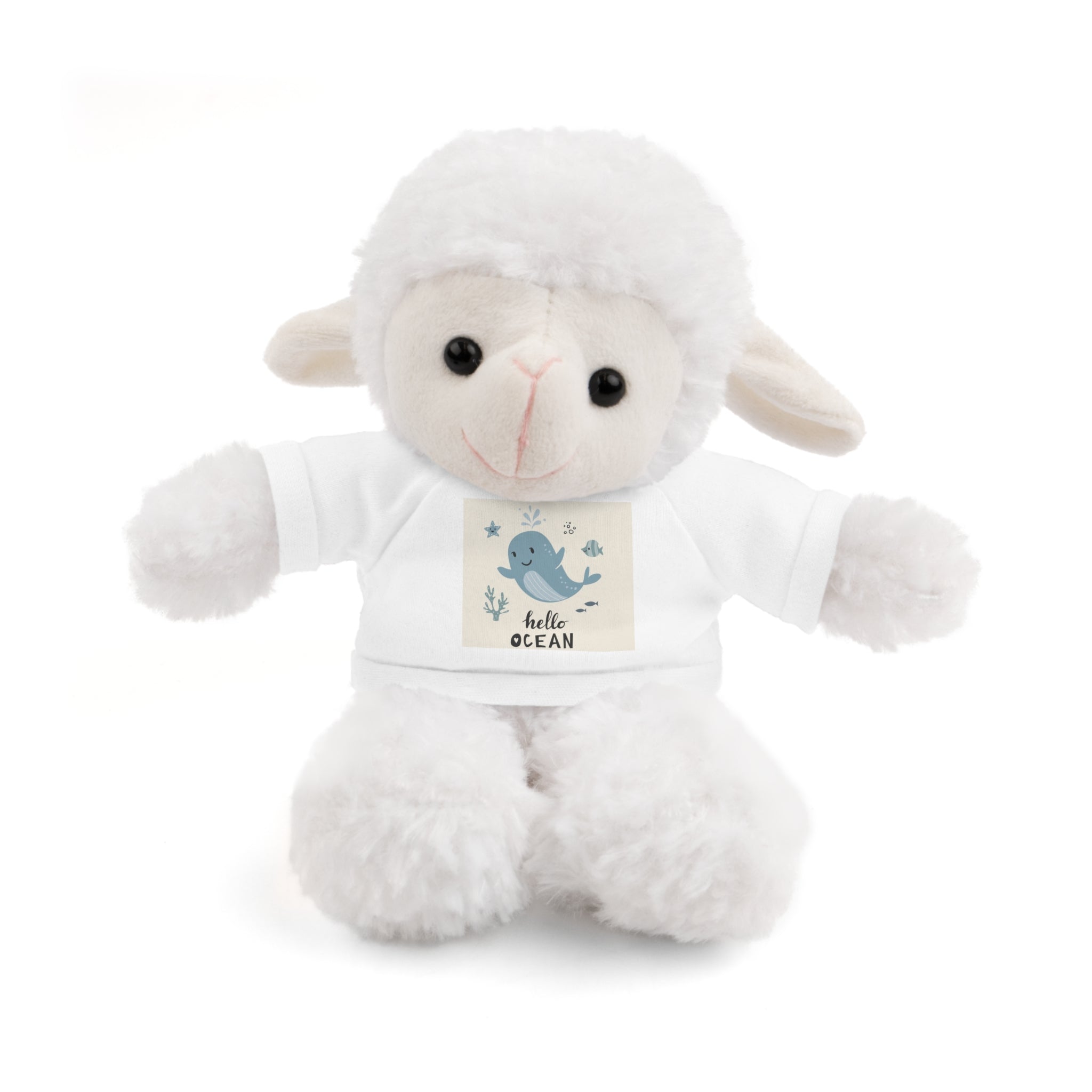 Cuddly Stuffed Bear with Tee - Cute Gift for Kids, Nursery Decor, Birthday Surprise, Ocean Theme, Plush Toy