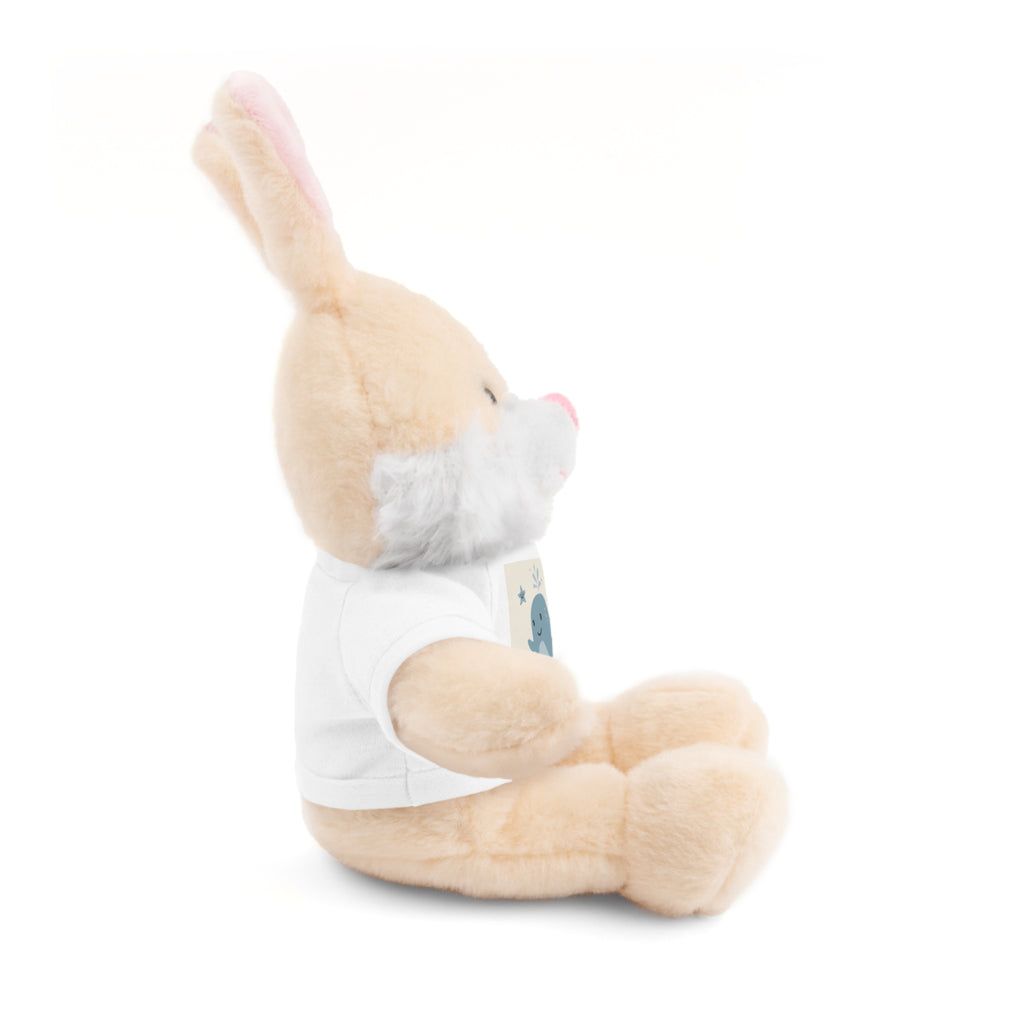 Cuddly Stuffed Bear with Tee - Cute Gift for Kids, Nursery Decor, Birthday Surprise, Ocean Theme, Plush Toy