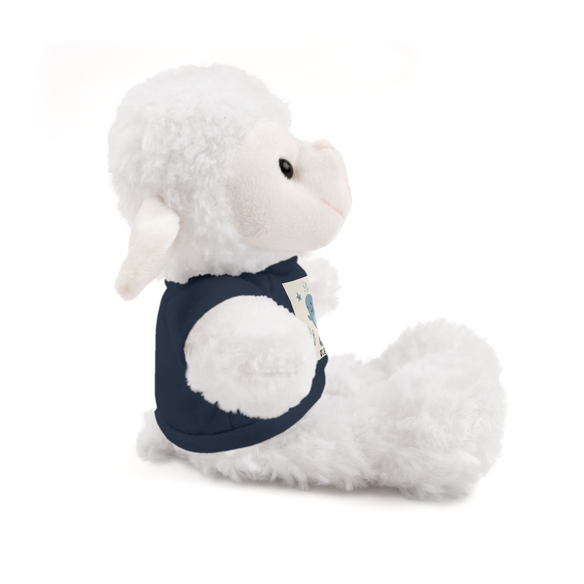 Cuddly Stuffed Bear with Tee - Cute Gift for Kids, Nursery Decor, Birthday Surprise, Ocean Theme, Plush Toy