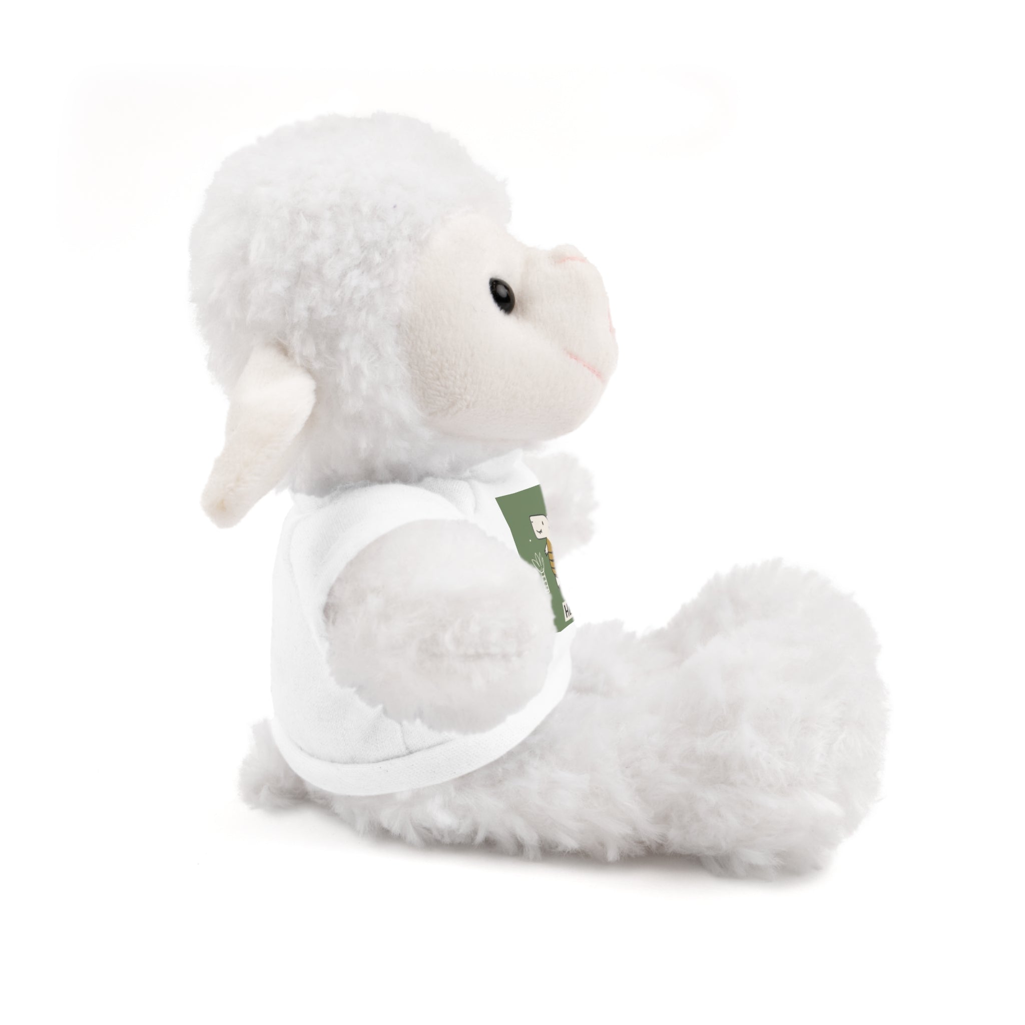 Cute Stuffed Animal with Tee, Adorable Plush Toy Gift, Children's Birthday Present, Cozy Cuddle Buddy, Animal Lover Collectible