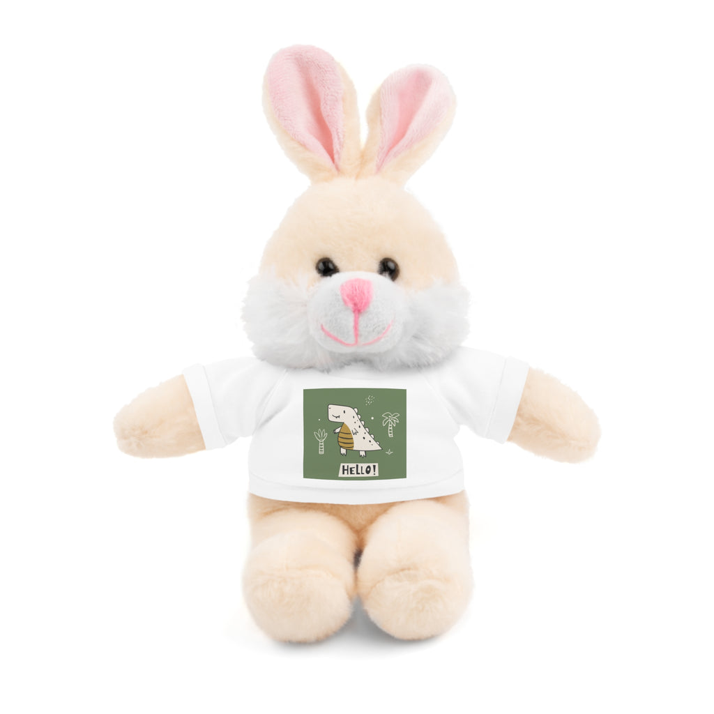 Cute Stuffed Animal with Tee, Adorable Plush Toy Gift, Children's Birthday Present, Cozy Cuddle Buddy, Animal Lover Collectible
