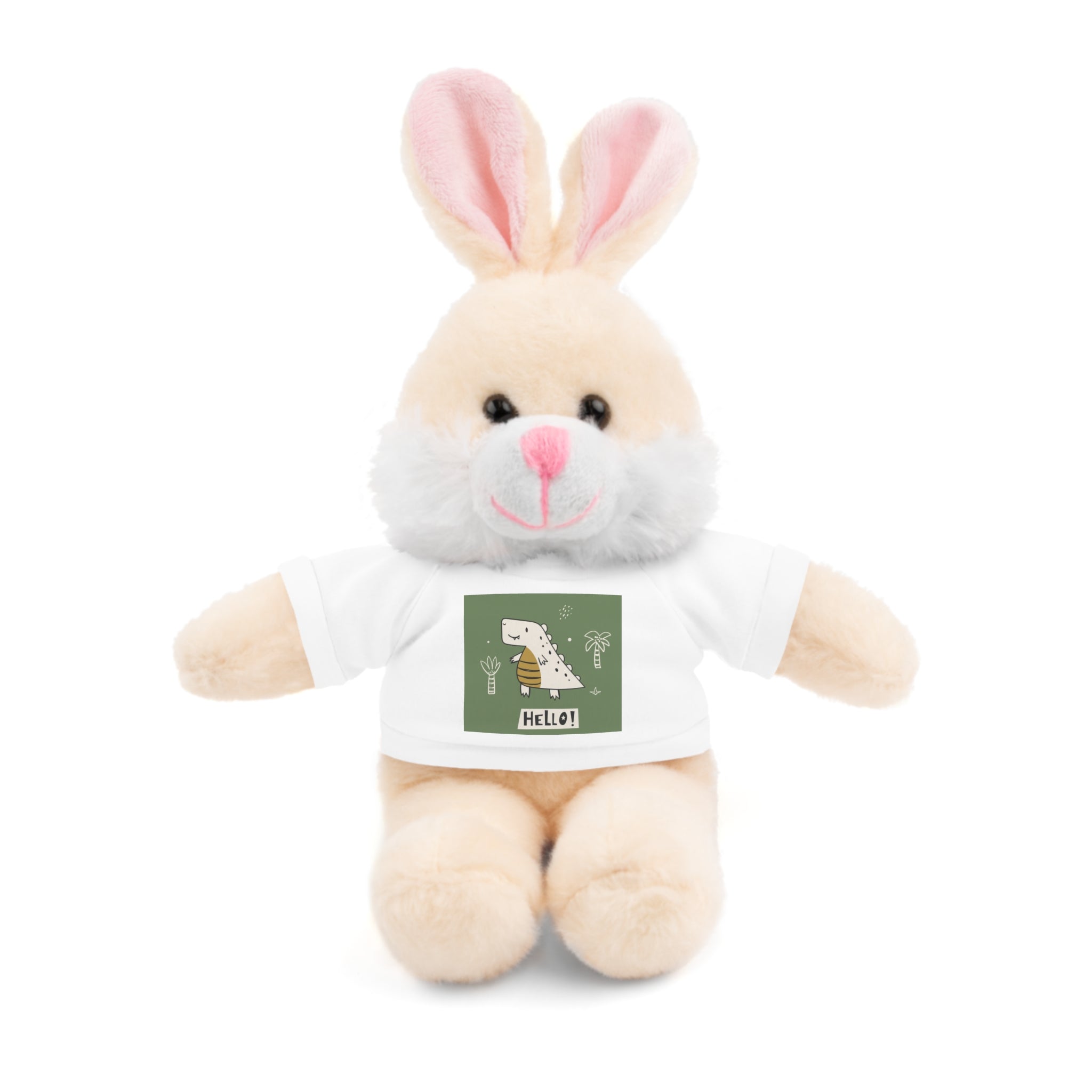 Cute Stuffed Animal with Tee, Adorable Plush Toy Gift, Children's Birthday Present, Cozy Cuddle Buddy, Animal Lover Collectible