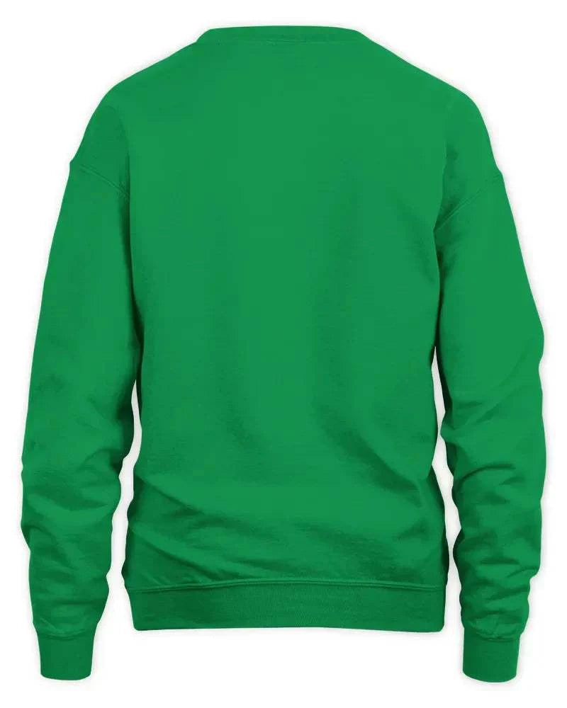 Merry Grinchmess green fleece knit sweatshirt with ribbed cuffs and waistband