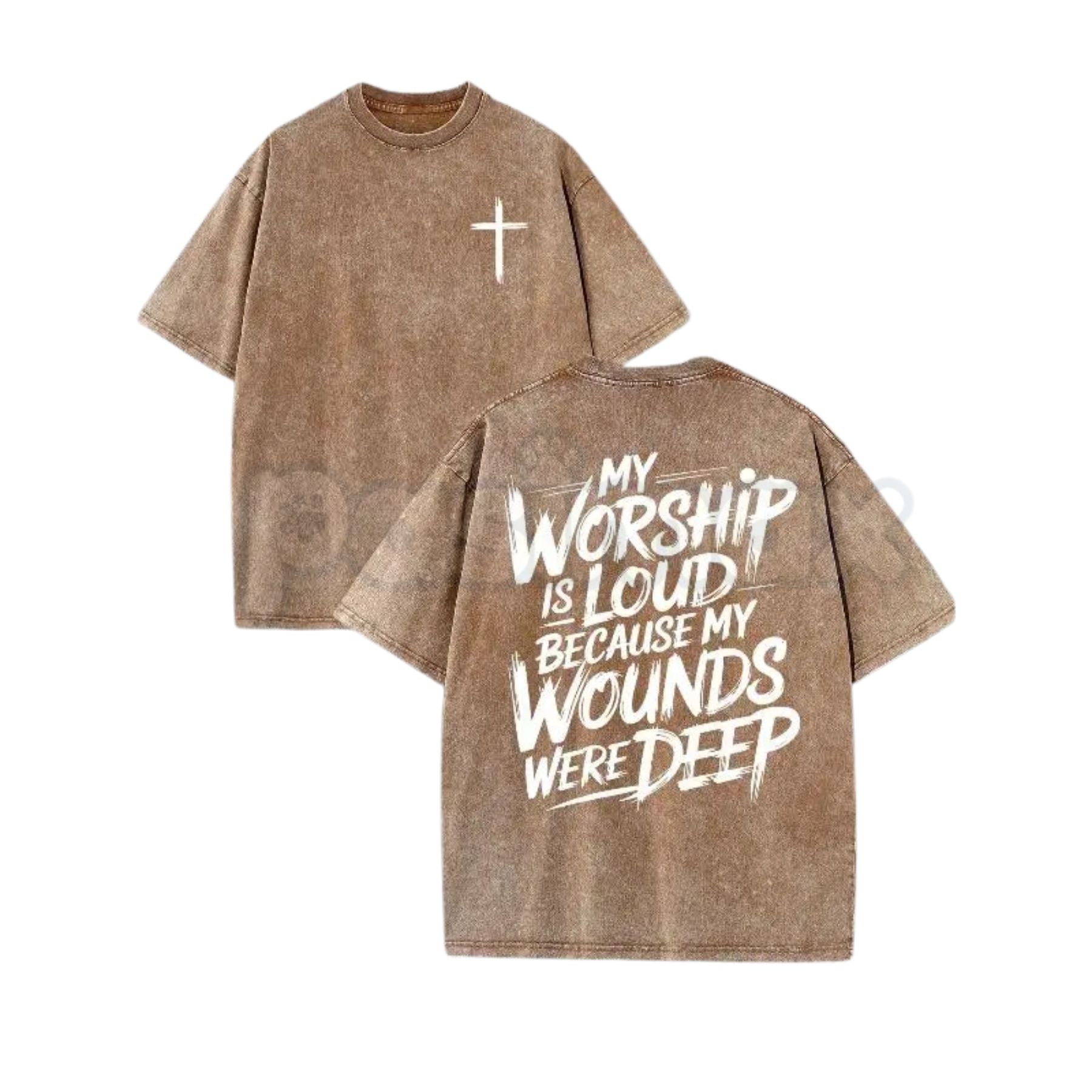 Christian graphic tee with my worship is loud faith message