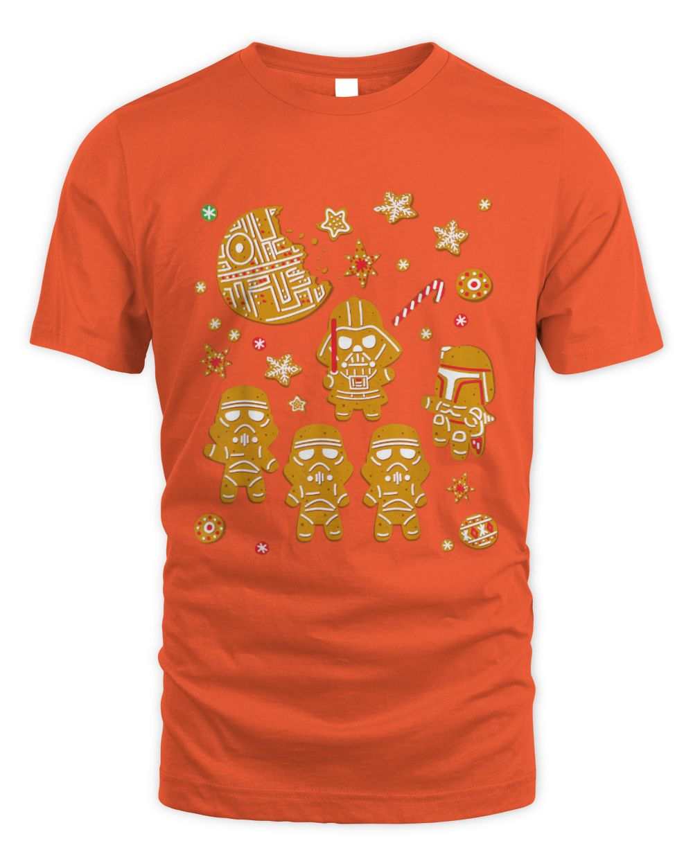 Star Wars Gingerbread Cookies Galactic Empire themed orange unisex t-shirt