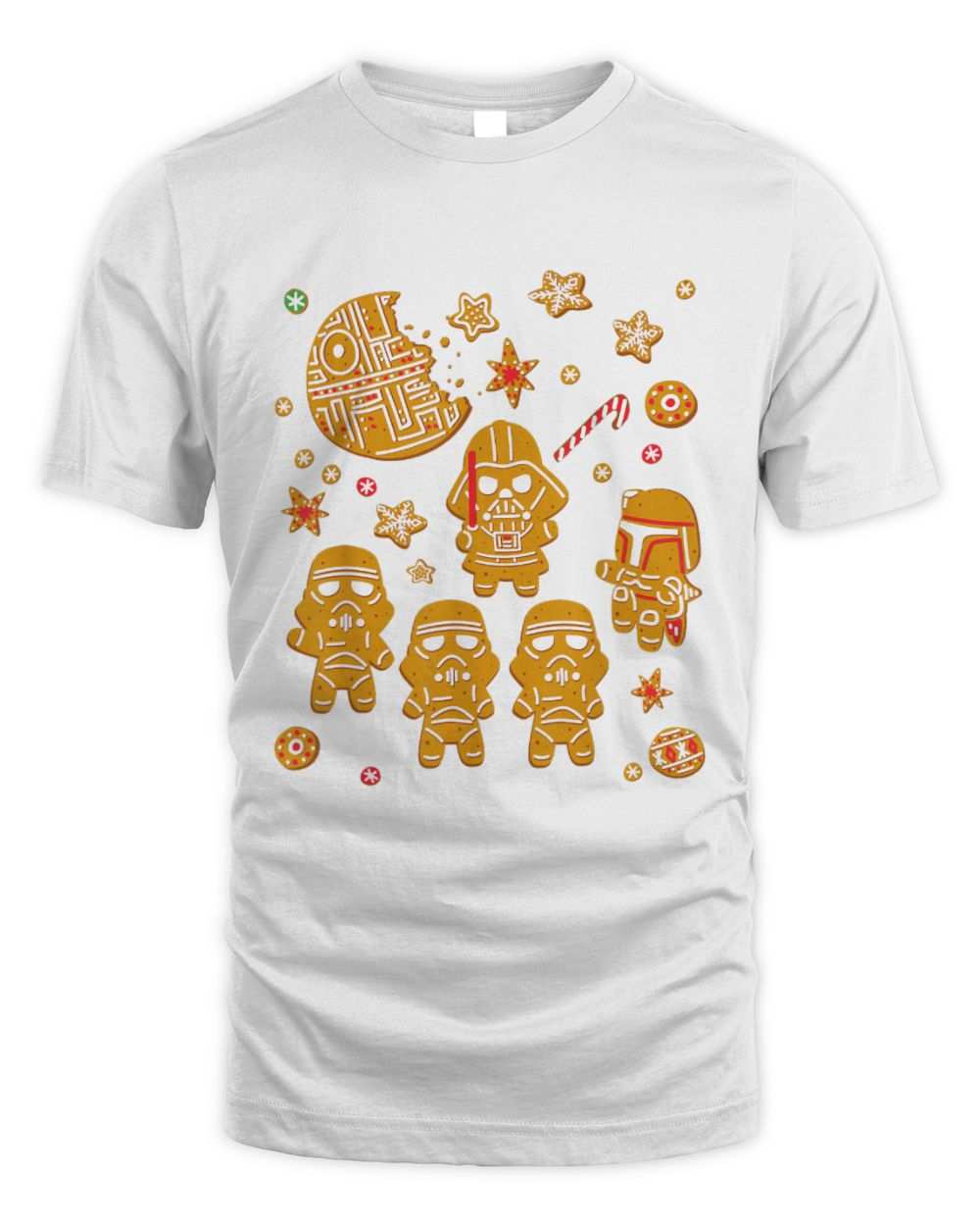 Star Wars Gingerbread Cookies Galactic Empire themed unisex white t-shirt
