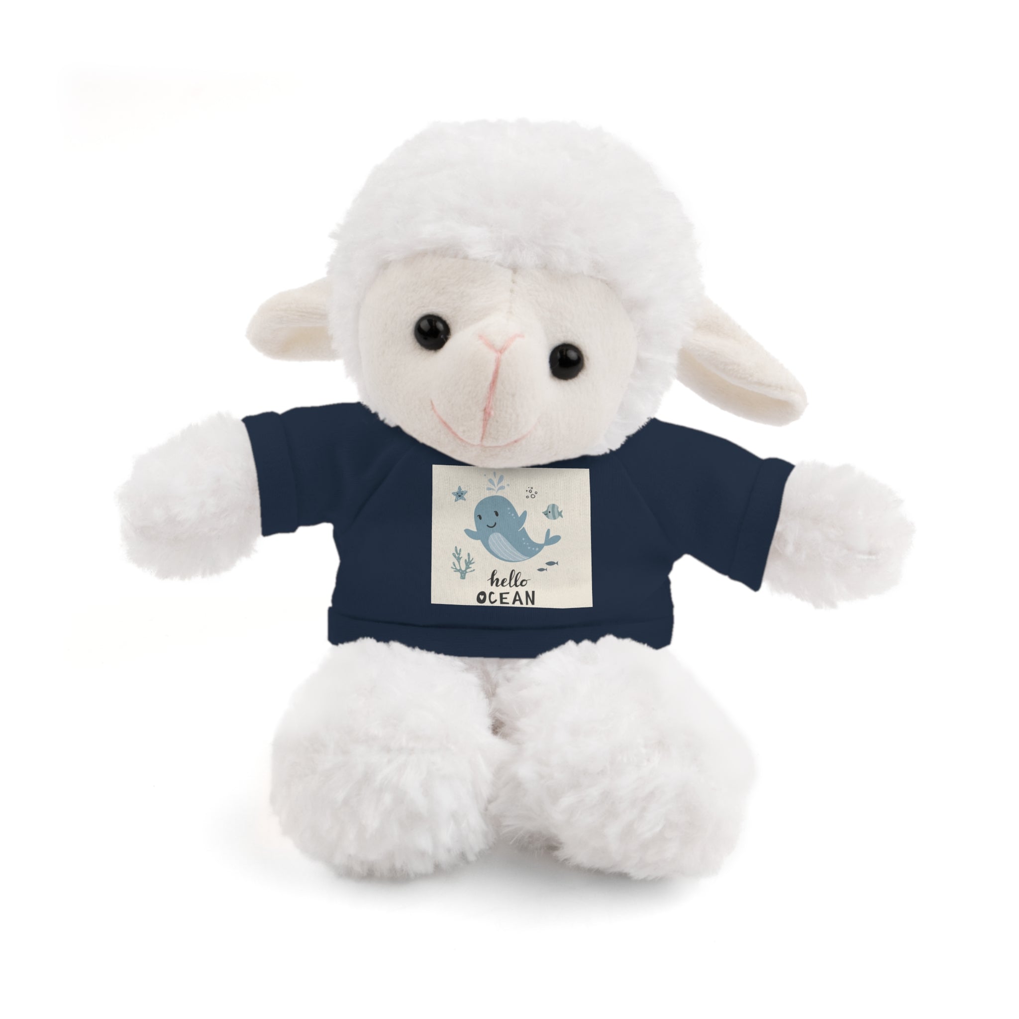 Cuddly Stuffed Bear with Tee - Cute Gift for Kids, Nursery Decor, Birthday Surprise, Ocean Theme, Plush Toy