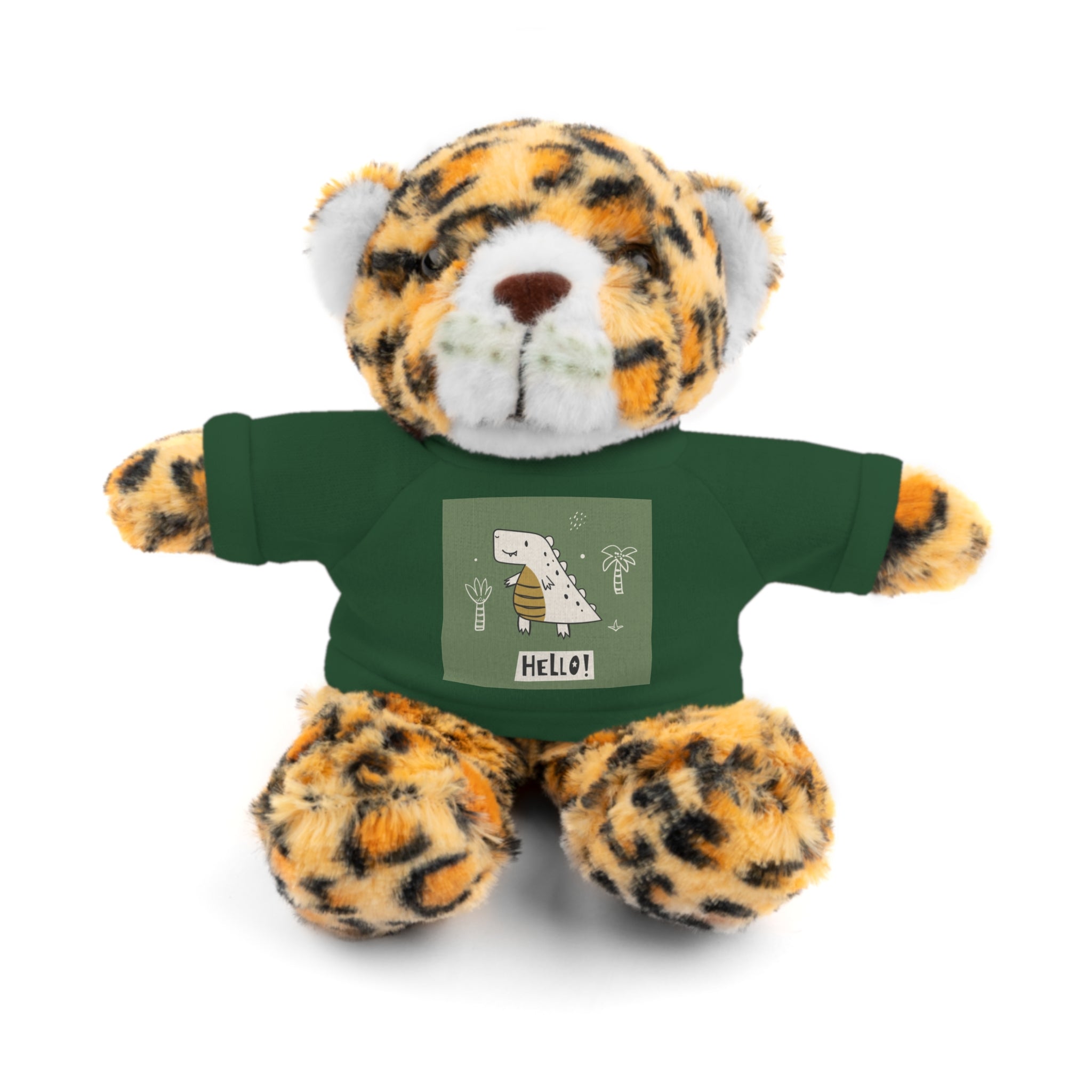 Cute Stuffed Animal with Tee, Adorable Plush Toy Gift, Children's Birthday Present, Cozy Cuddle Buddy, Animal Lover Collectible