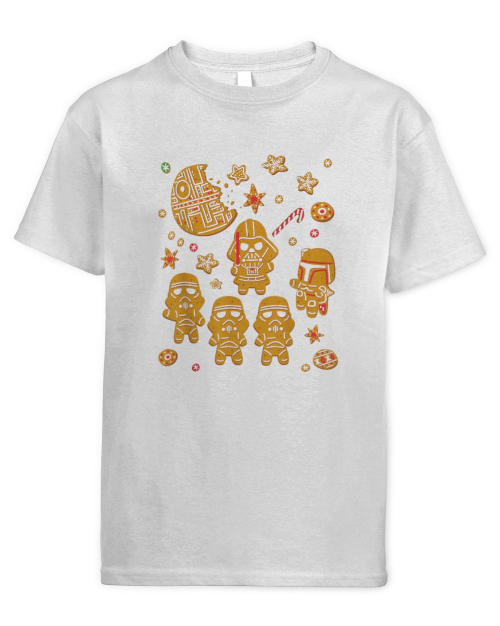 Star Wars Gingerbread Cookies Galactic Empire Holiday Kids Standard T-Shirt