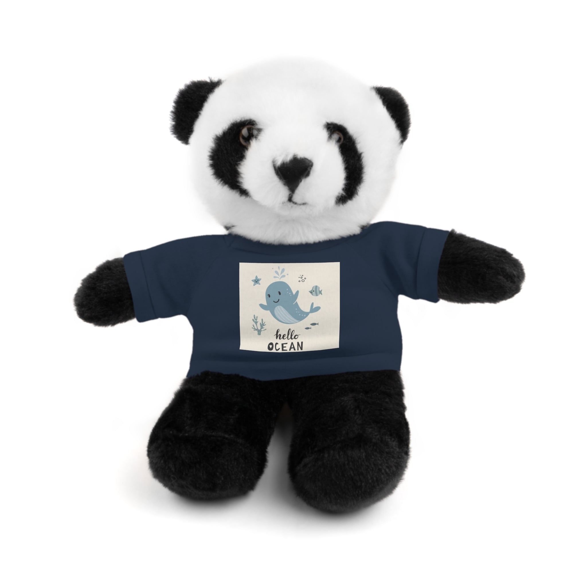 Cuddly Stuffed Bear with Tee - Cute Gift for Kids, Nursery Decor, Birthday Surprise, Ocean Theme, Plush Toy