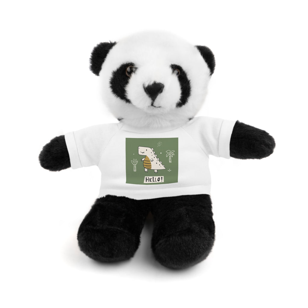 Cute Stuffed Animal with Tee, Adorable Plush Toy Gift, Children's Birthday Present, Cozy Cuddle Buddy, Animal Lover Collectible