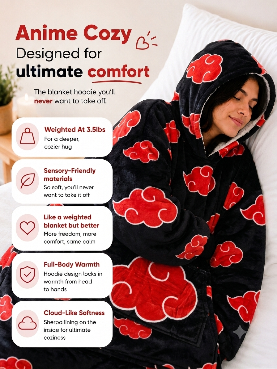 naruto  Akatsuki Blanket Hoodie