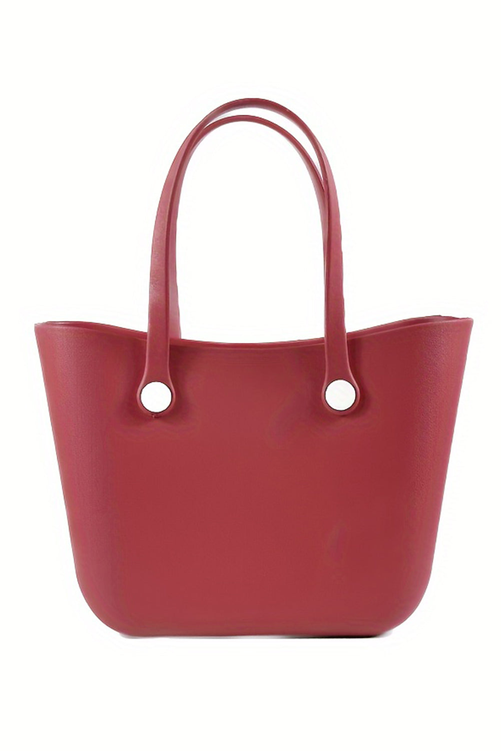 Fiery red waterproof EVA tote bag with detachable straps and self-assembly design