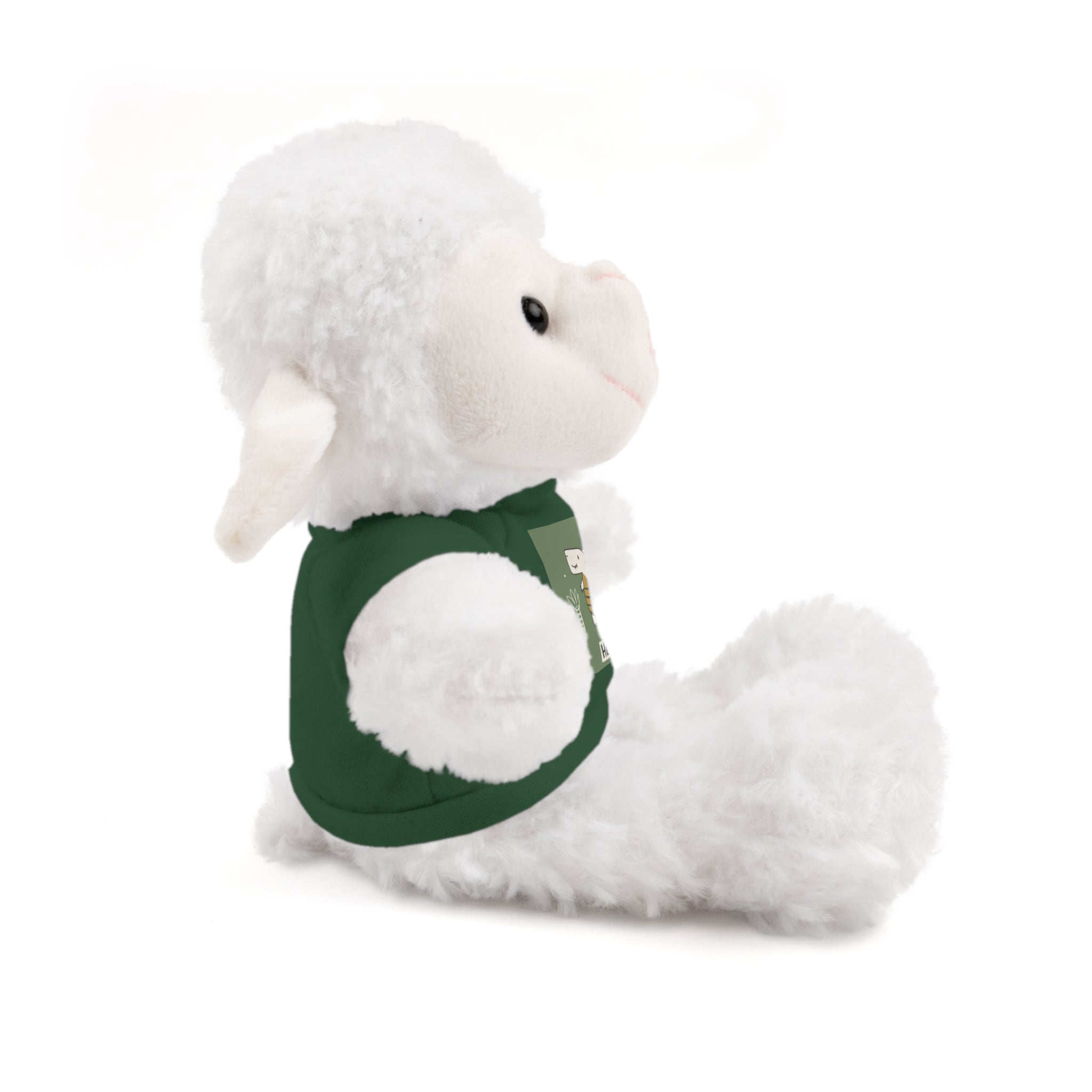 Cute Stuffed Animal with Tee, Adorable Plush Toy Gift, Children's Birthday Present, Cozy Cuddle Buddy, Animal Lover Collectible
