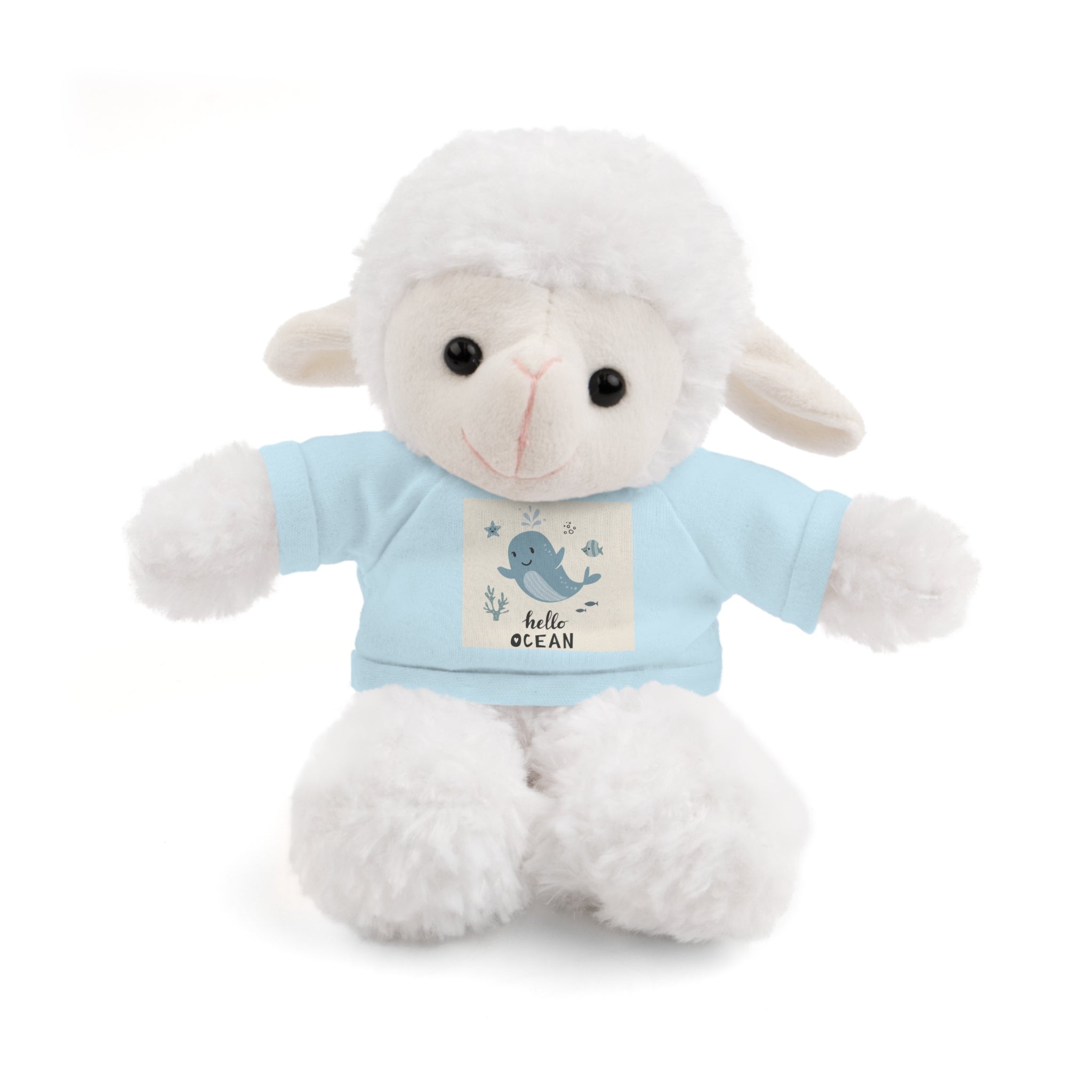 Cuddly Stuffed Bear with Tee - Cute Gift for Kids, Nursery Decor, Birthday Surprise, Ocean Theme, Plush Toy