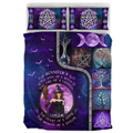 Personalized Magic Witch Purple Velvet Quilt Bed Sets - Gift Idea For Witch Lovers - The Soul Of A Witch The Fire Of A Lioness The Heart Of A Hippie The Mouth Of A Sailor