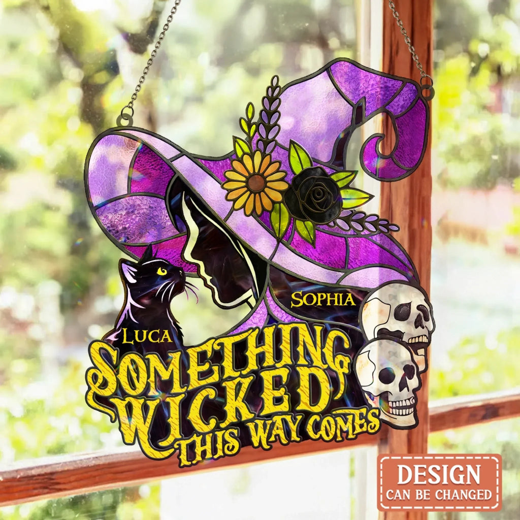 Personalized Witch Acrylic Suncatcher - Gift Idea For Witch/Cat Lover - Something Wicked This Way Comes