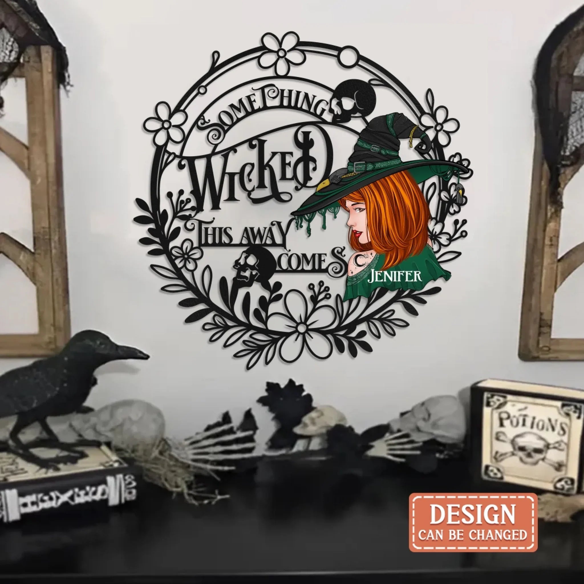 Personalized Witch Kitchen Metal Sign - Gift Idea For Witch Lover - Something Wicked