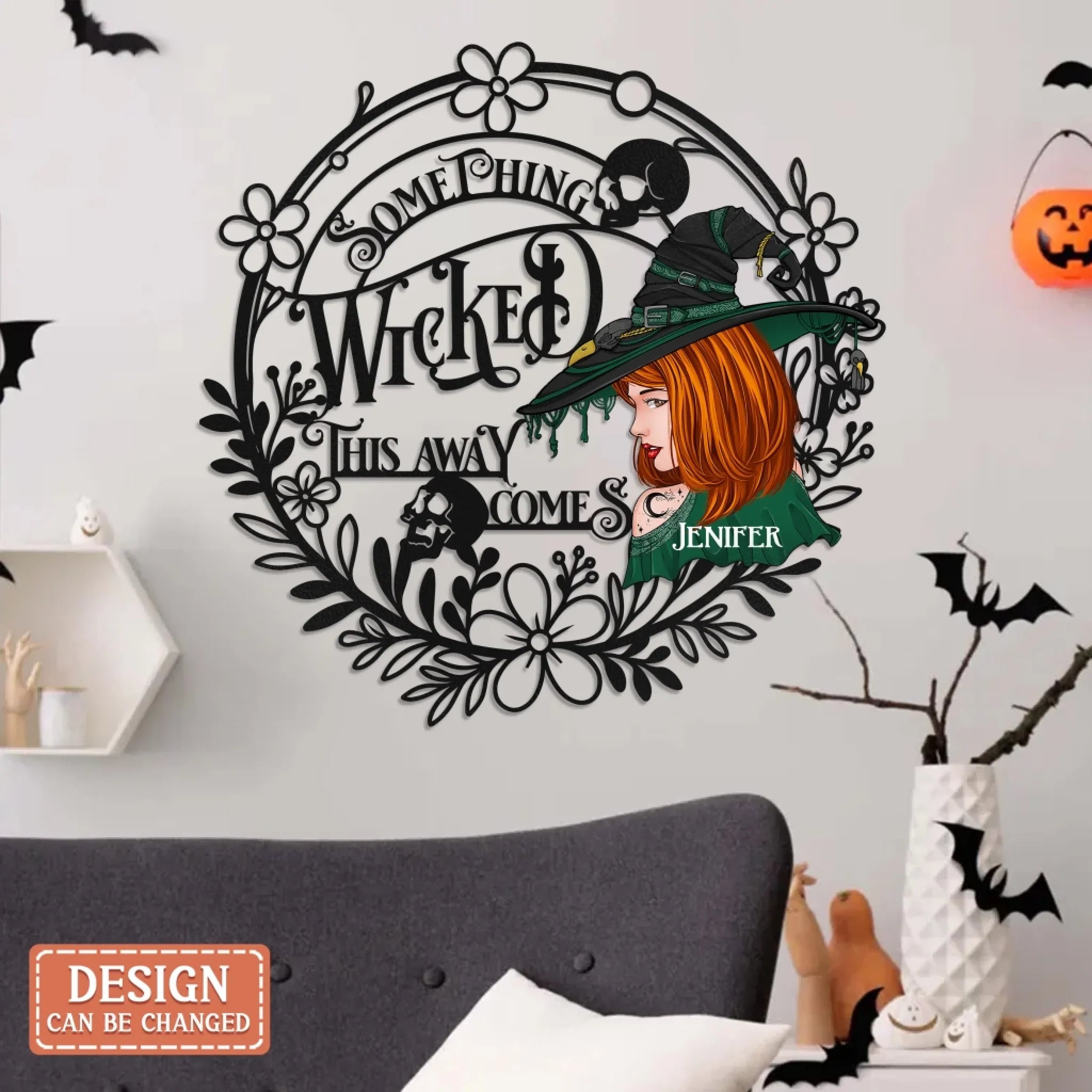 Personalized Witch Kitchen Metal Sign - Gift Idea For Witch Lover - Something Wicked