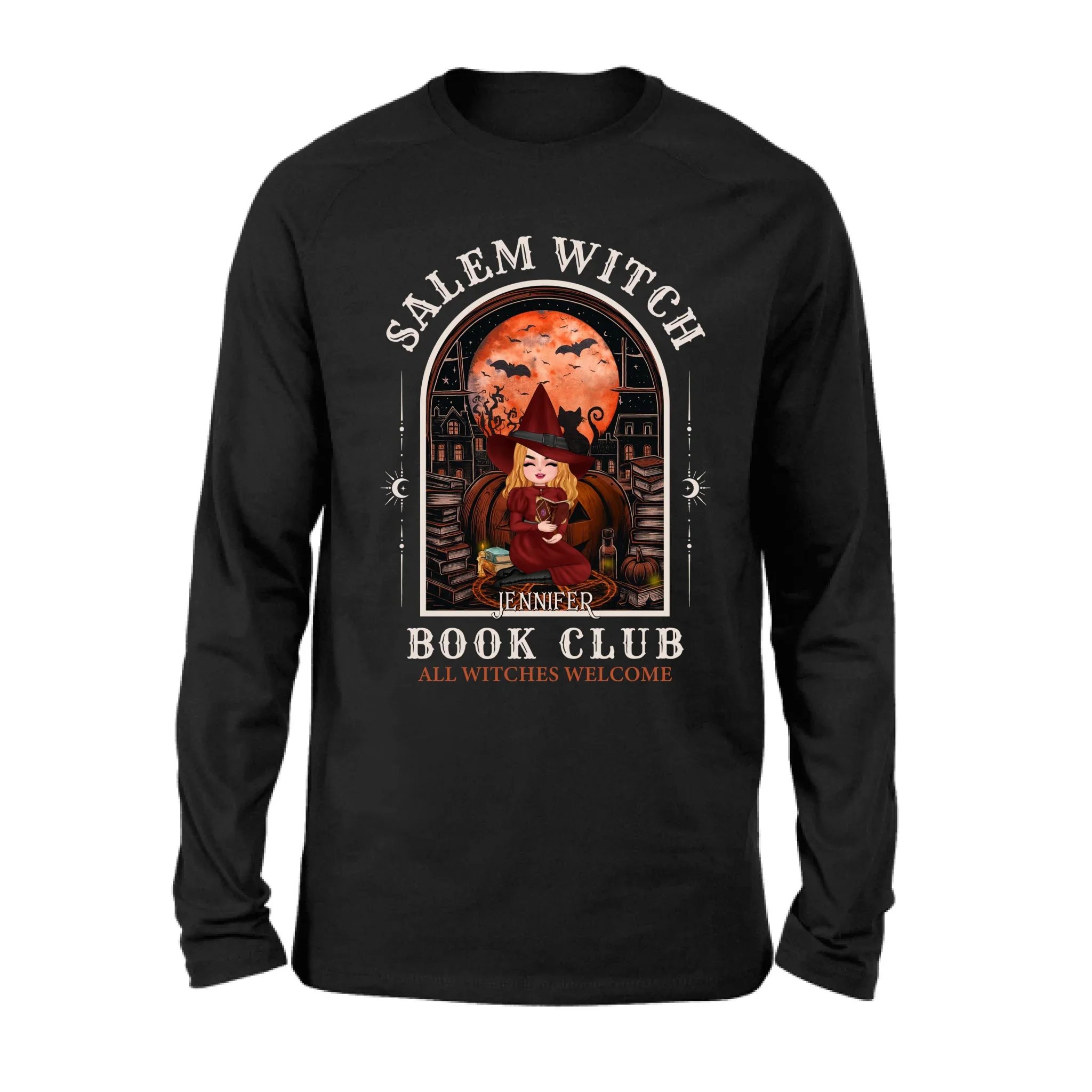 Personalized Salem Witch Book Club T-Shirt/Long Sleeve/Sweater/Hoodie - Gift Idea For Book Lover - All Witches Welcome