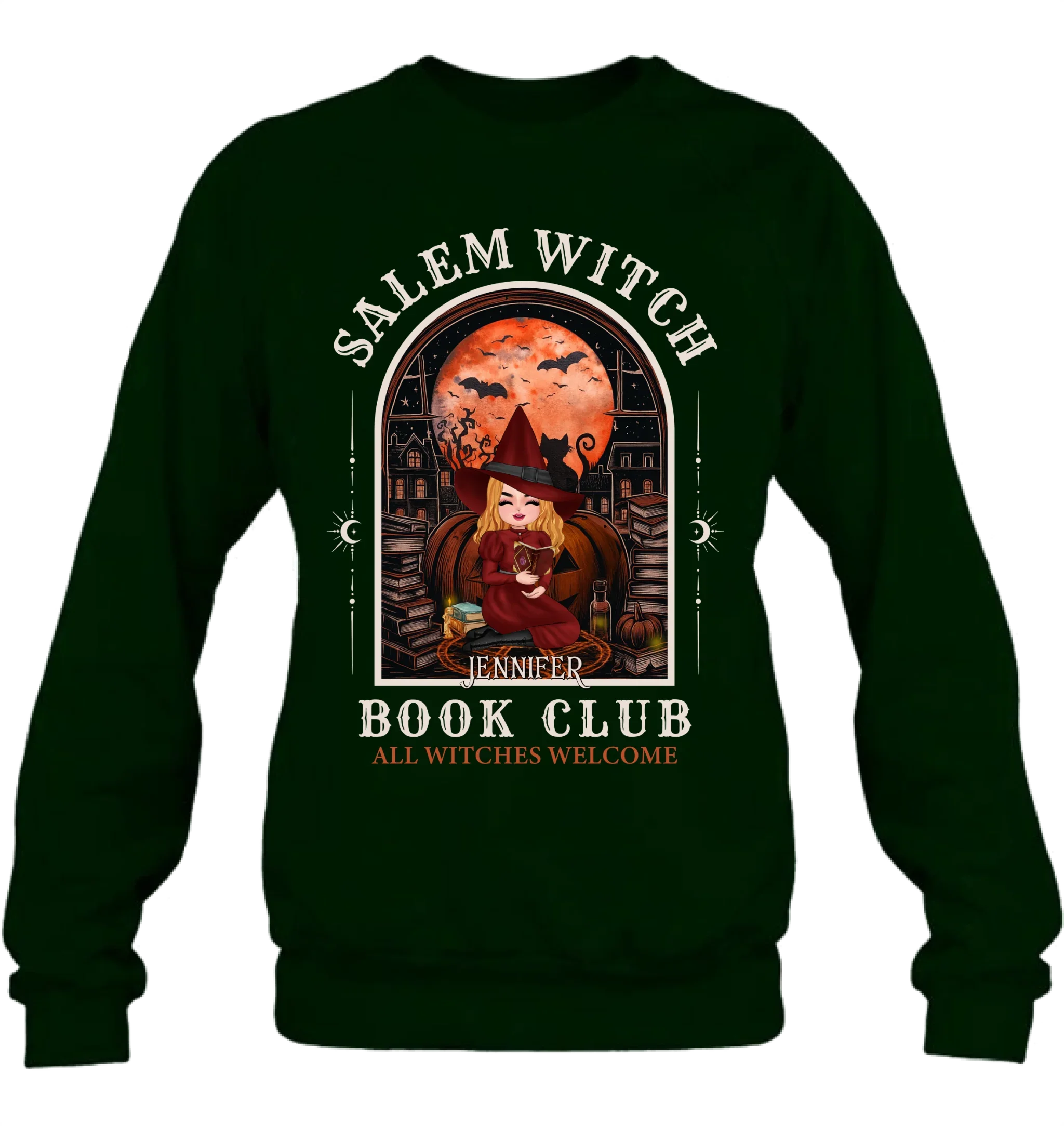 Personalized Salem Witch Book Club T-Shirt/Long Sleeve/Sweater/Hoodie - Gift Idea For Book Lover - All Witches Welcome