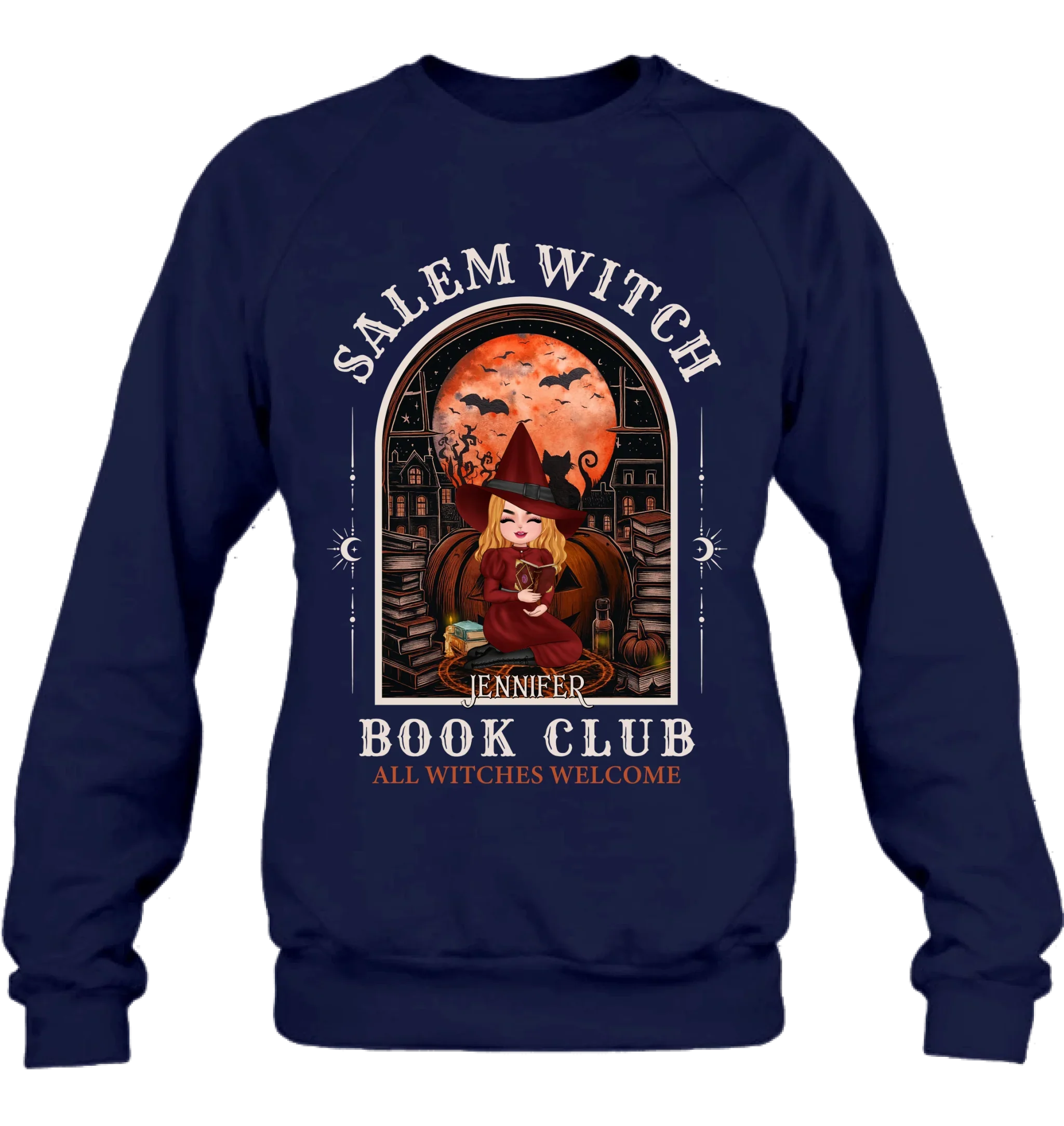 Personalized Salem Witch Book Club T-Shirt/Long Sleeve/Sweater/Hoodie - Gift Idea For Book Lover - All Witches Welcome