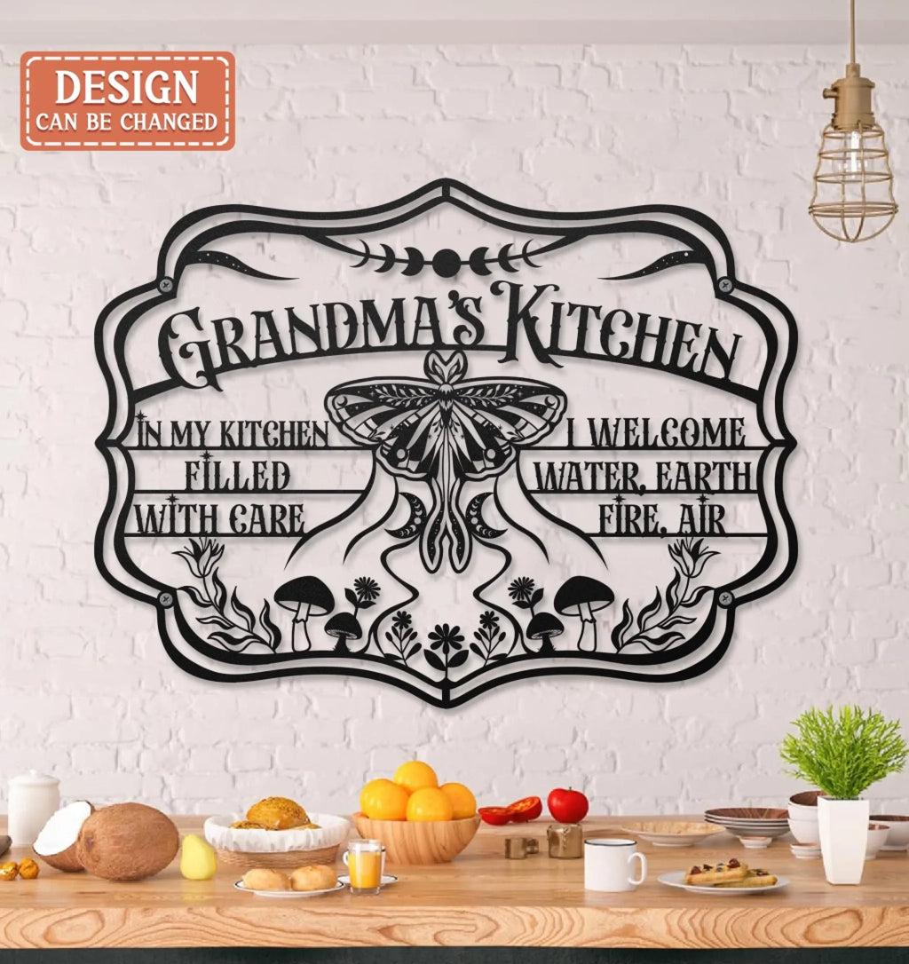 Personalized In The Kitchen Metal Sign - Gift Idea For Grandma/Mom/Sister/Friend/Wife