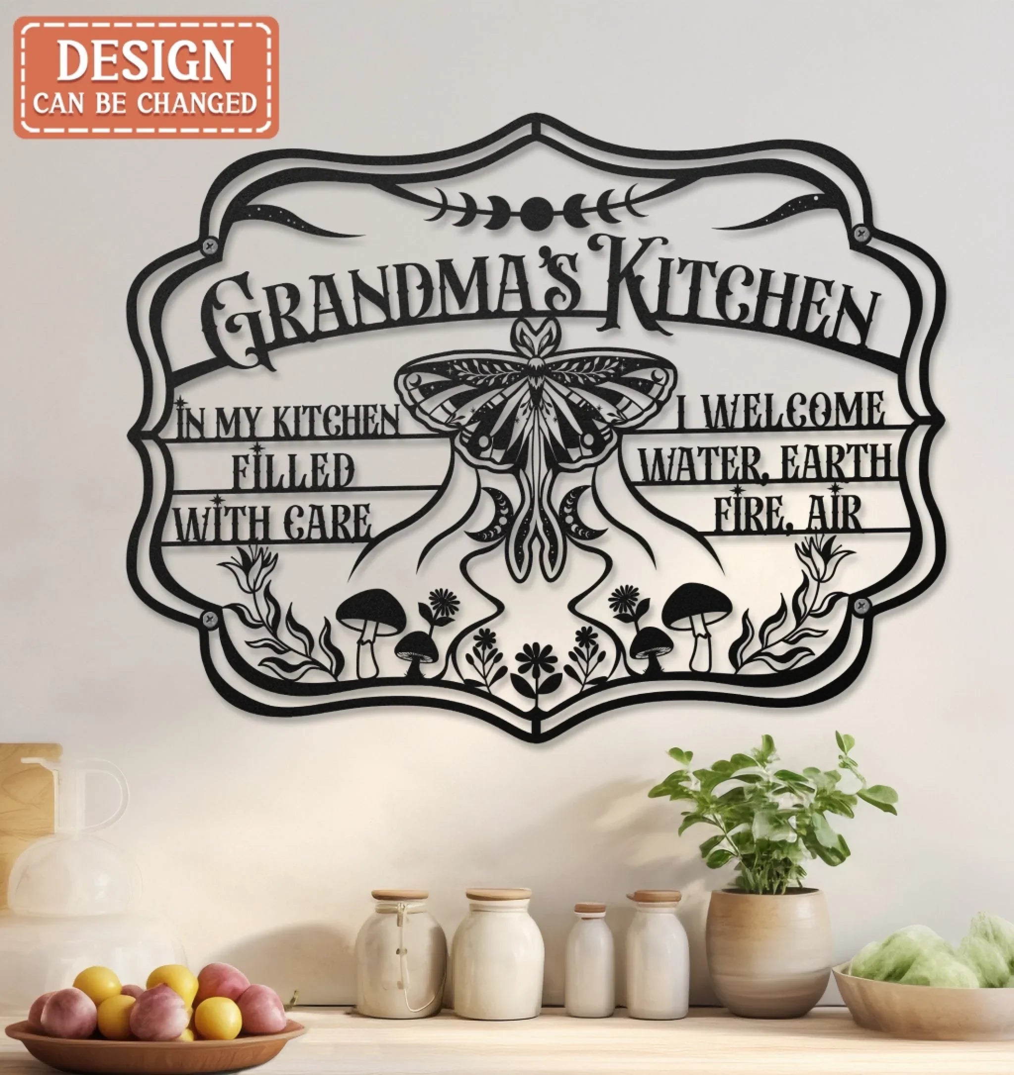 Personalized In The Kitchen Metal Sign - Gift Idea For Grandma/Mom/Sister/Friend/Wife