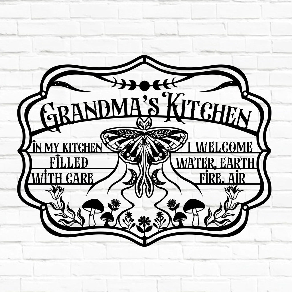 Personalized In The Kitchen Metal Sign - Gift Idea For Grandma/Mom/Sister/Friend/Wife