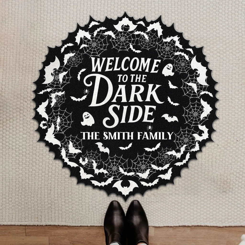 Personalized Family Doormat - Hallowen Gift Idea For Family - Welcome To The Dard Side
