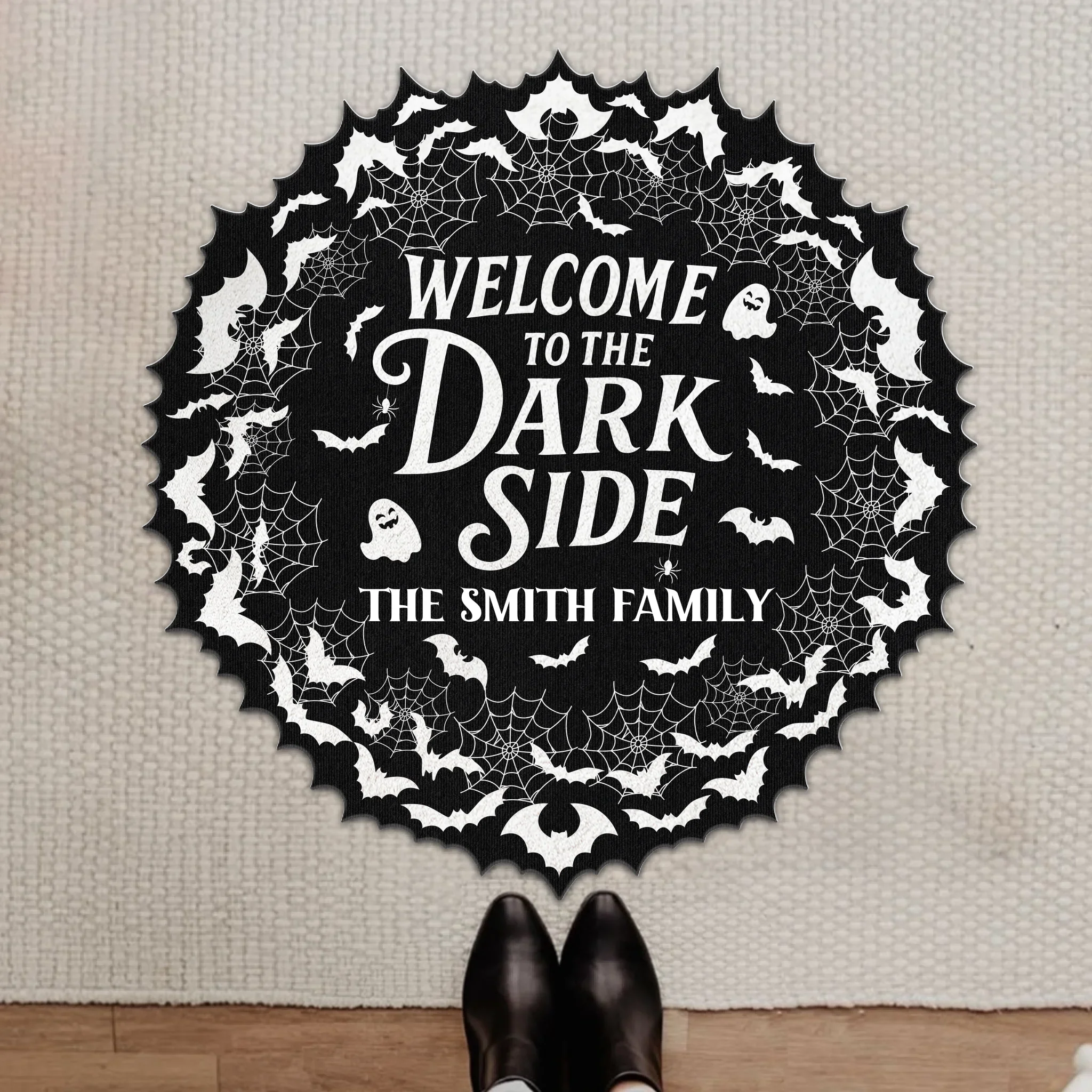 Personalized Family Doormat - Hallowen Gift Idea For Family - Welcome To The Dard Side