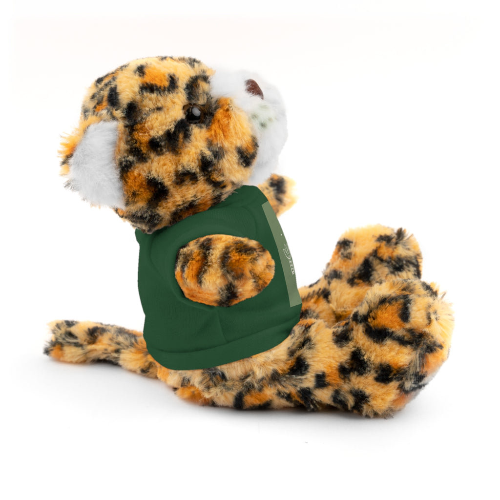 Cute Stuffed Animal with Tee, Adorable Plush Toy Gift, Children's Birthday Present, Cozy Cuddle Buddy, Animal Lover Collectible