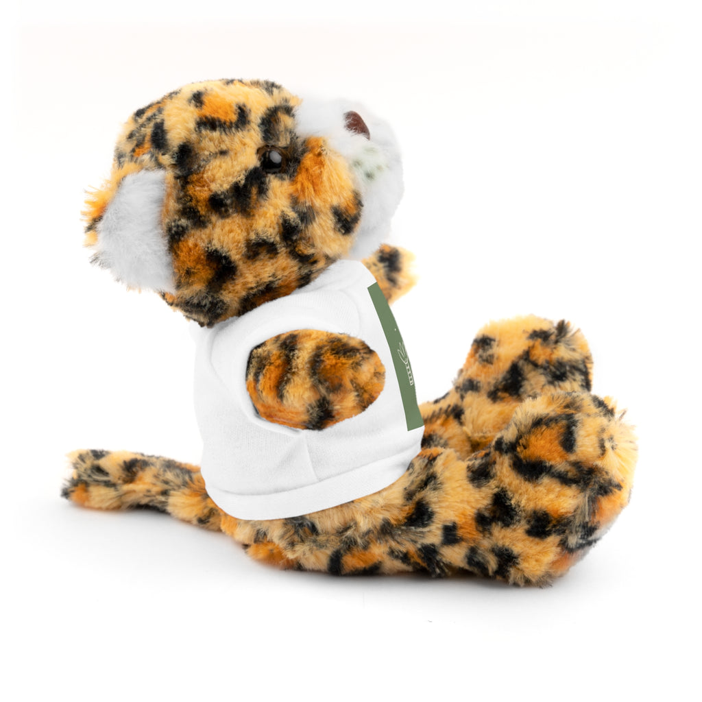 Cute Stuffed Animal with Tee, Adorable Plush Toy Gift, Children's Birthday Present, Cozy Cuddle Buddy, Animal Lover Collectible
