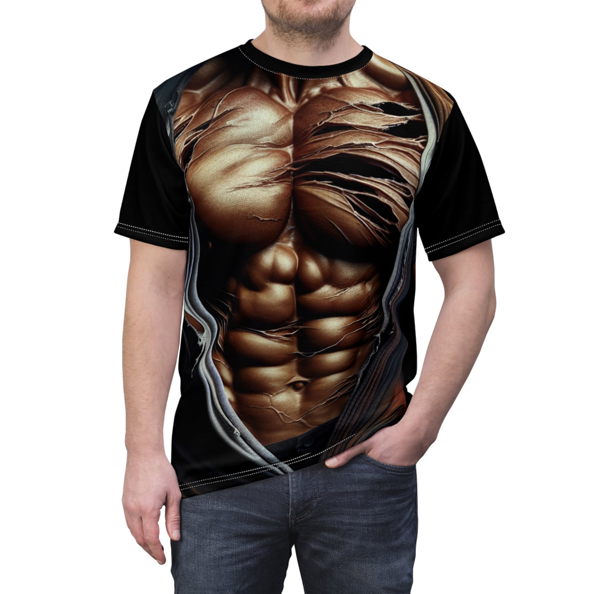 Muscle Art Graphic Tee — Bold Fitness Shirt for Gym Lovers