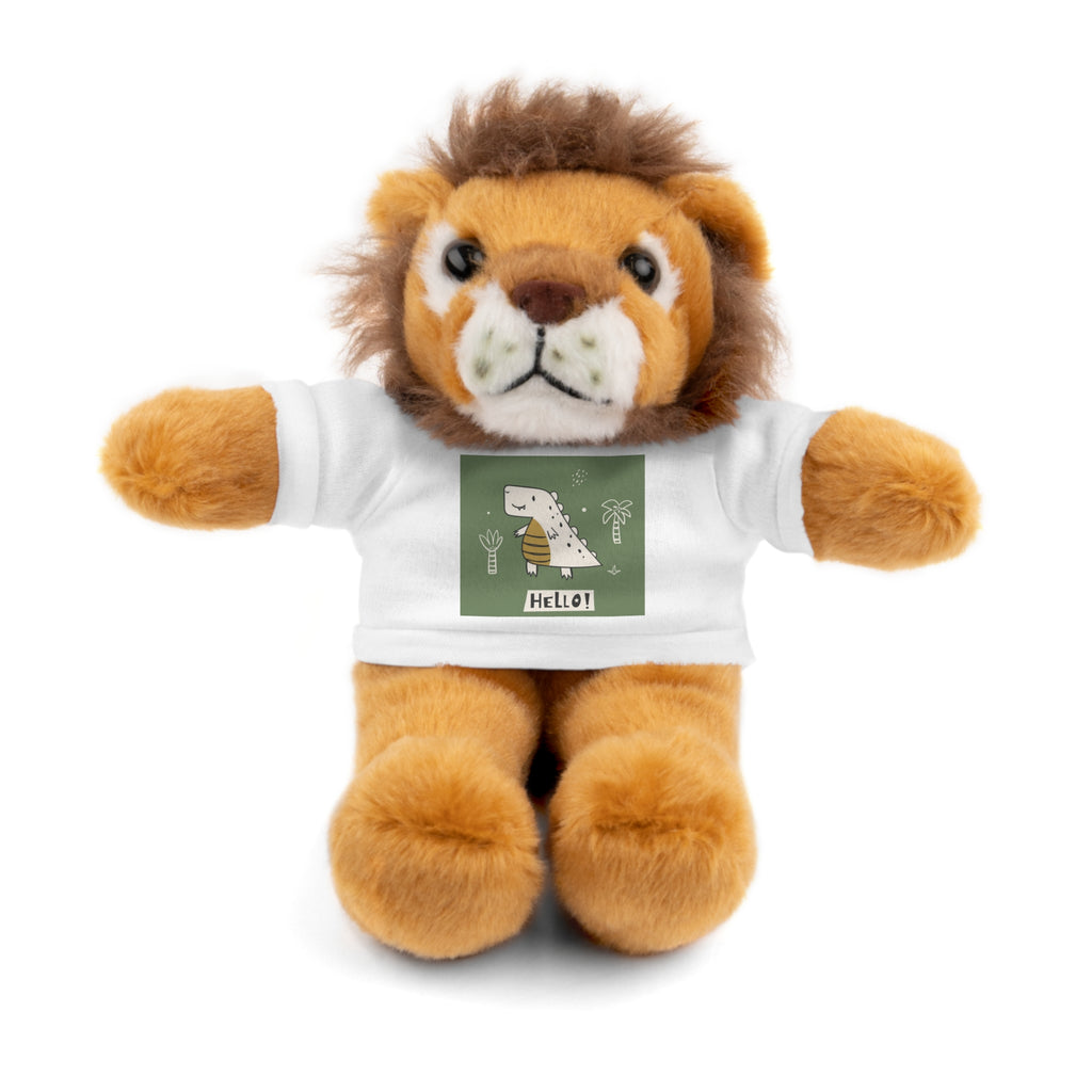 Cute Stuffed Animal with Tee, Adorable Plush Toy Gift, Children's Birthday Present, Cozy Cuddle Buddy, Animal Lover Collectible