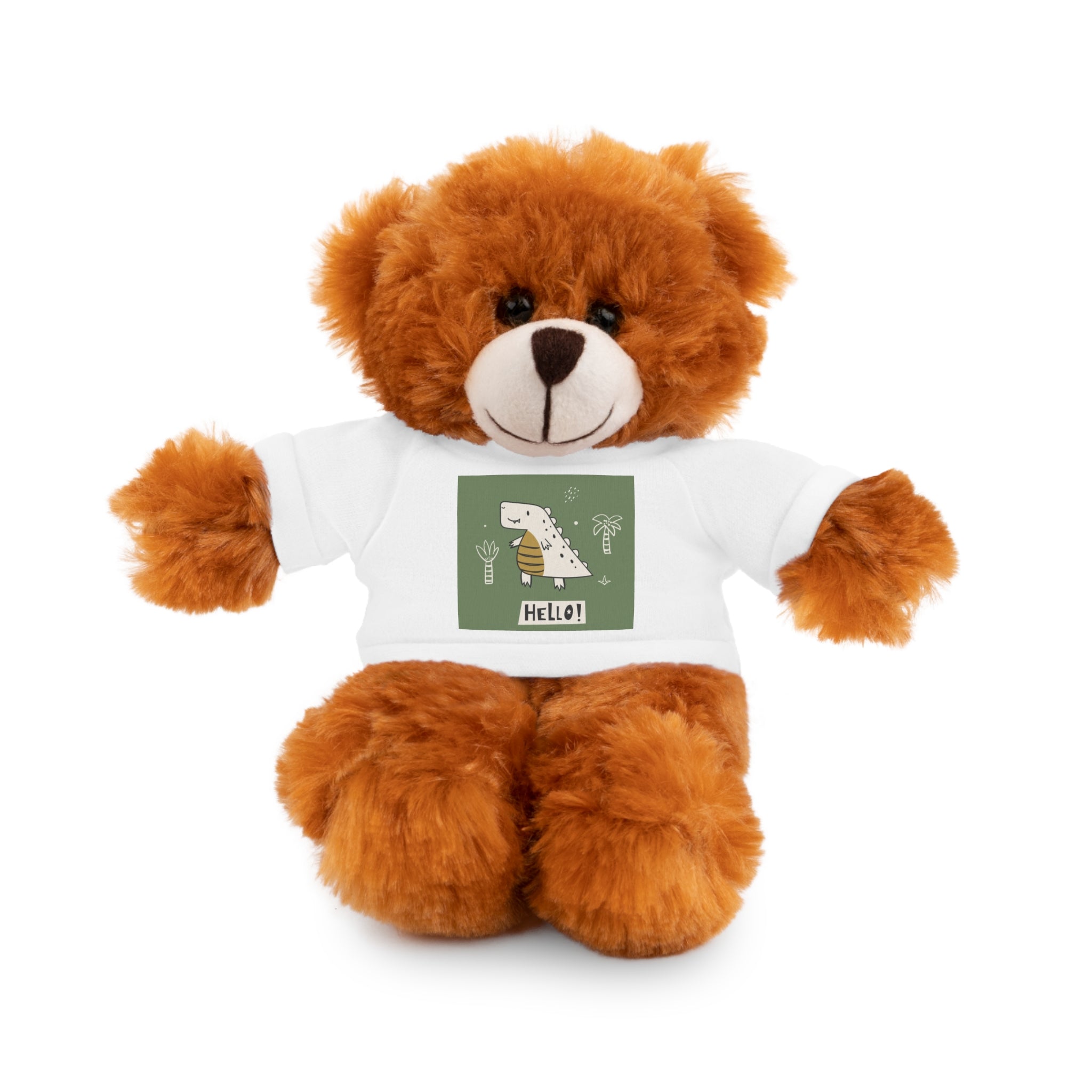 Cute Stuffed Animal with Tee, Adorable Plush Toy Gift, Children's Birthday Present, Cozy Cuddle Buddy, Animal Lover Collectible
