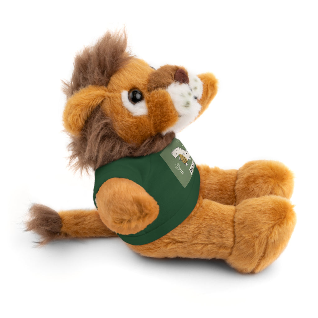 Cute Stuffed Animal with Tee, Adorable Plush Toy Gift, Children's Birthday Present, Cozy Cuddle Buddy, Animal Lover Collectible