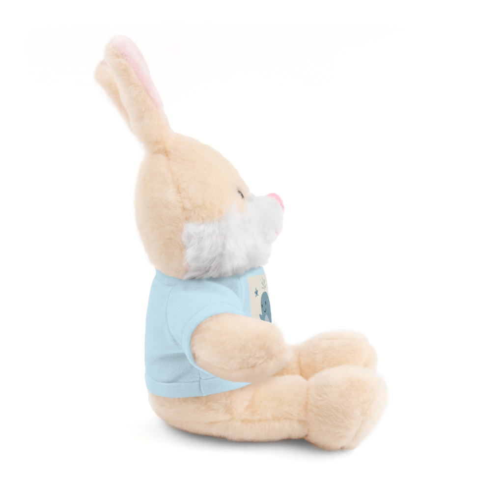 Cuddly Stuffed Bear with Tee - Cute Gift for Kids, Nursery Decor, Birthday Surprise, Ocean Theme, Plush Toy