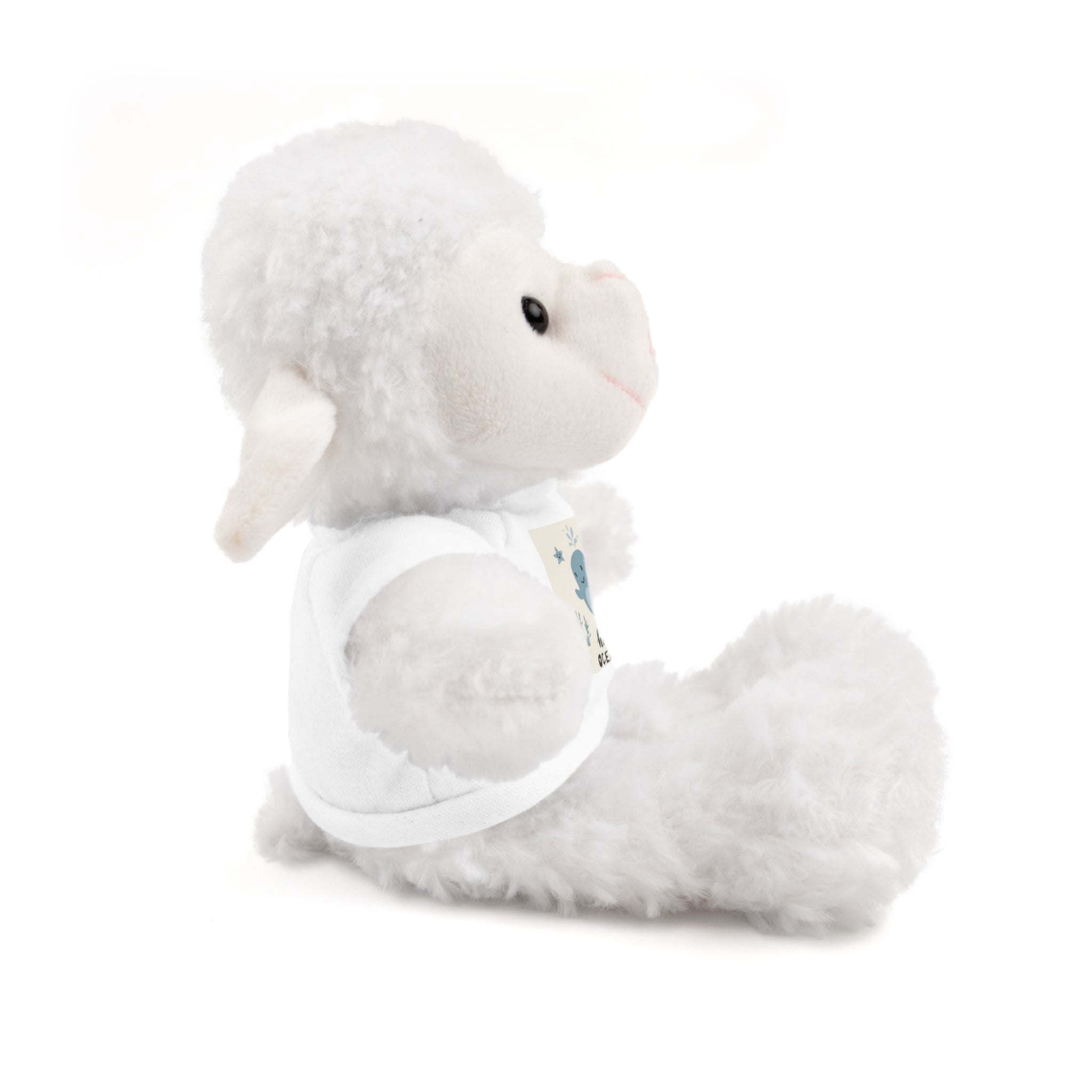 Cuddly Stuffed Bear with Tee - Cute Gift for Kids, Nursery Decor, Birthday Surprise, Ocean Theme, Plush Toy