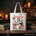 Licensed to Draw Blood Halloween Nurse Tote Bag, Groovy Gift Shopper for Spooky Season