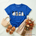 Kids Ghosts and Cats Spooky T-Shirt, Whimsical Halloween Tee for Youth
