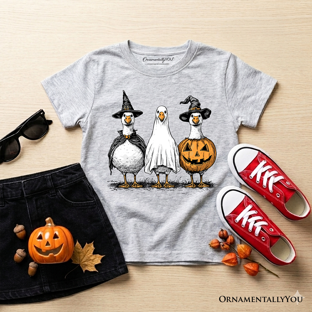Kids Haunting Honkers Goose T-Shirt, Funny Halloween Costumes Tee for Youth