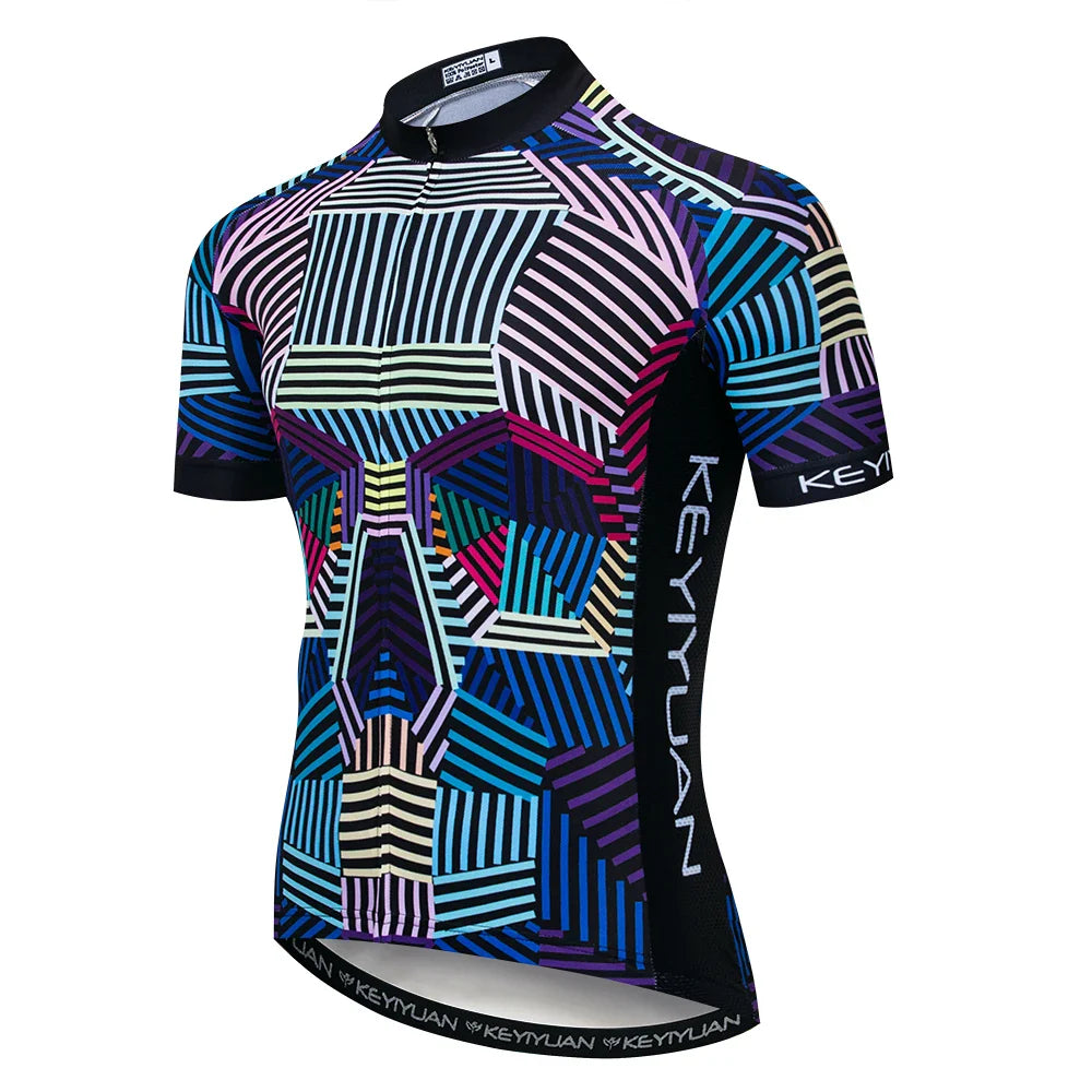 Men's Skull Cycling Jersey – Short Sleeve MTB & Road Bike Shirt
