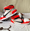 Off-white and red OG Jordan 1 sneaker slippers unisex for adults and kids