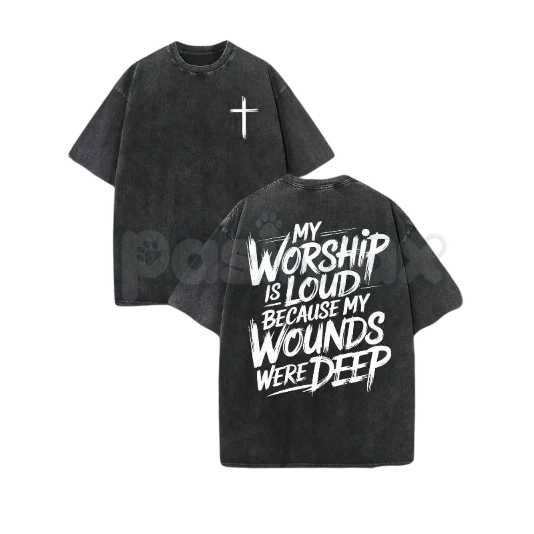 Christian graphic tee with my worship is loud faith message